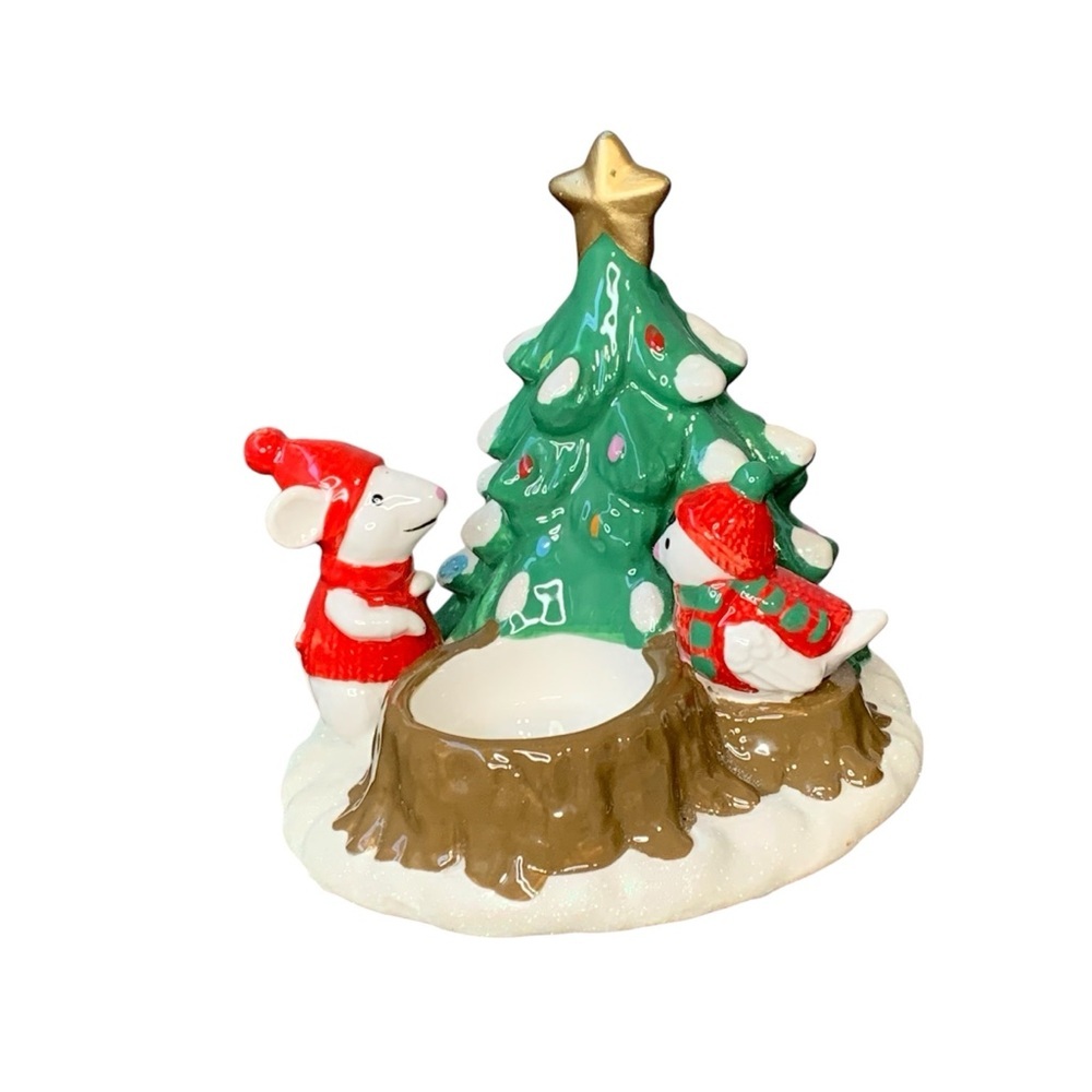 Partylite Festive‎ Merry Mouse Tealite Holder.